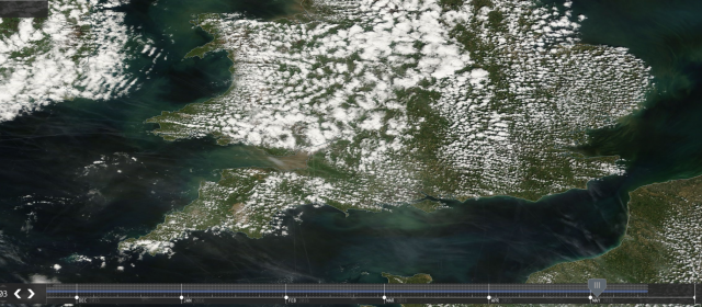 Land-hugging Induced Cumulus noticed from Int. Space Station